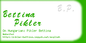 bettina pikler business card